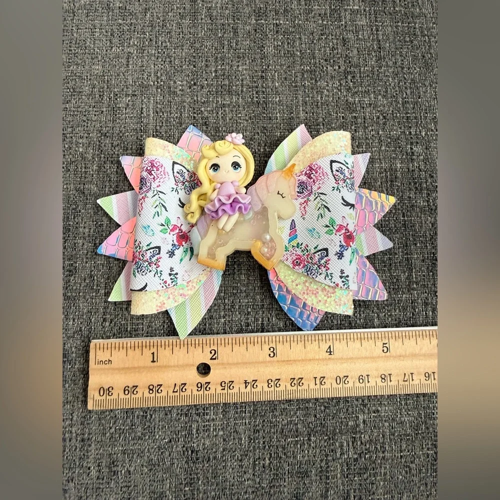 Hand Crafted Pastel Princess Doll Hair Bow